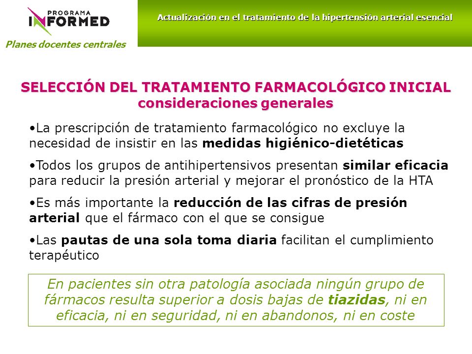 Pautas de terapia de hipertensión secundaria